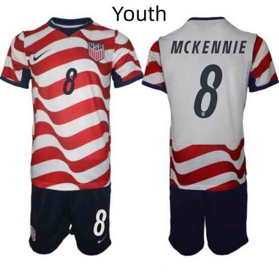 USA FIFA World Cup 2026 Soccer Red Home Jersey Weston McKennie #8
